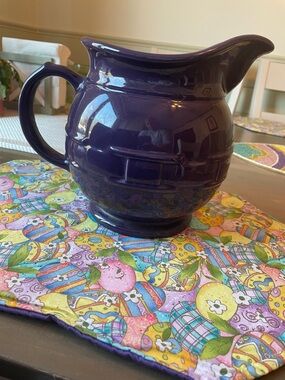 Longaberger Woven Traditions Eggplant Large Pitcher